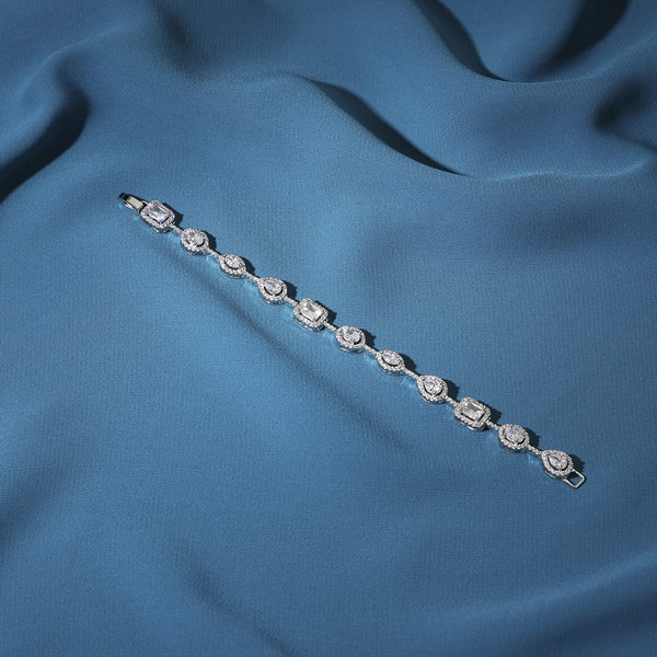 Multi Solitaire Halo Kadi Tennis Bracelet