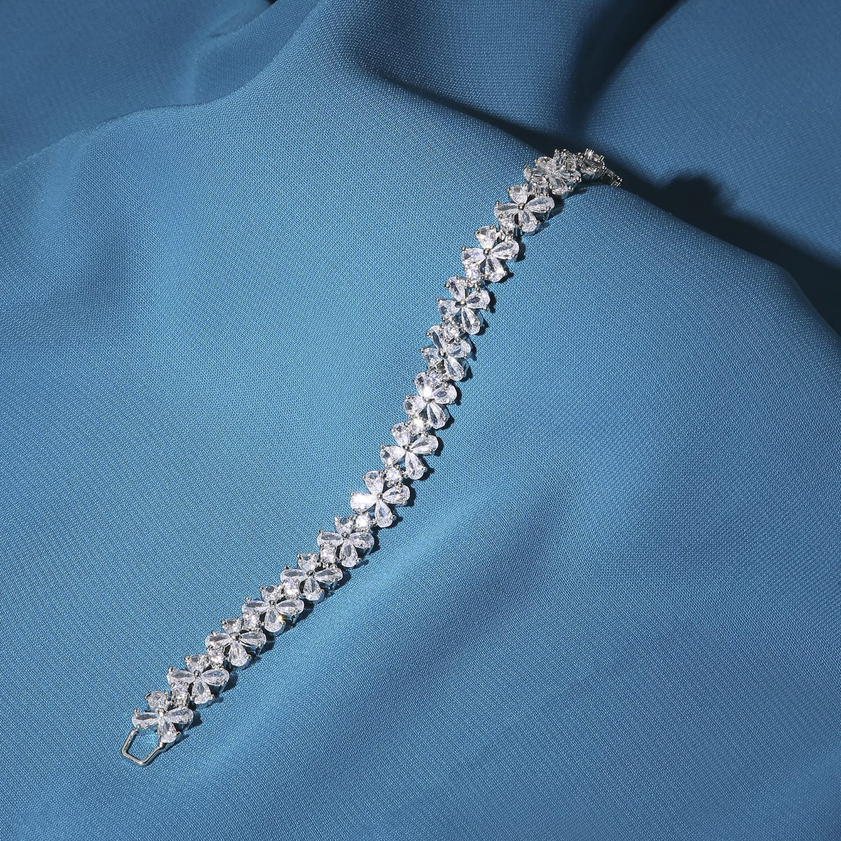 Four Petal Tennis Bracelet