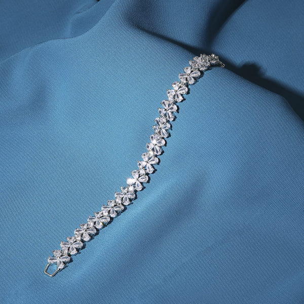 Four Petal Tennis Bracelet