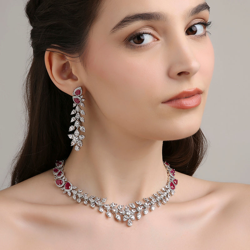 Floral Drop Petal Set - Rani Pink