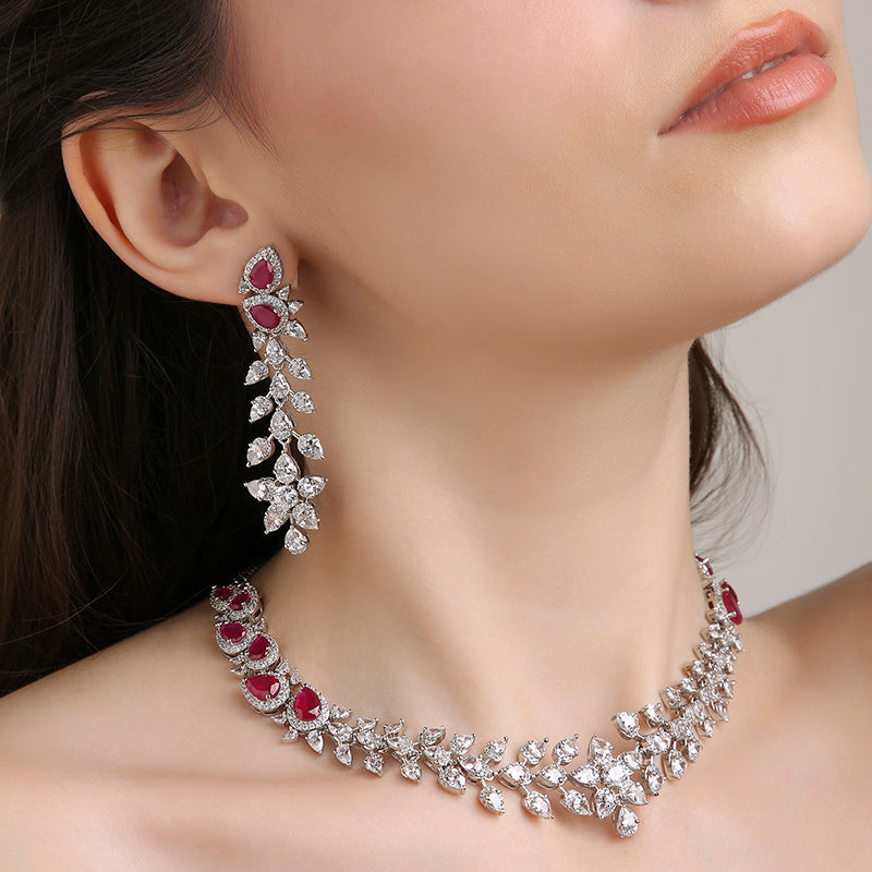 Floral Drop Petal Set - Rani Pink