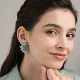 3D Floral Studs - Mint