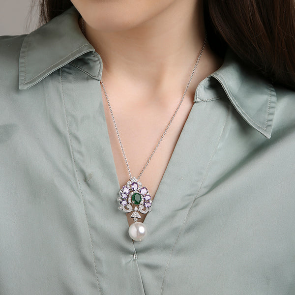 Victorian Drop Set - Lavender with Green