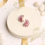 3D Petal Floral Studs - Rani Pink