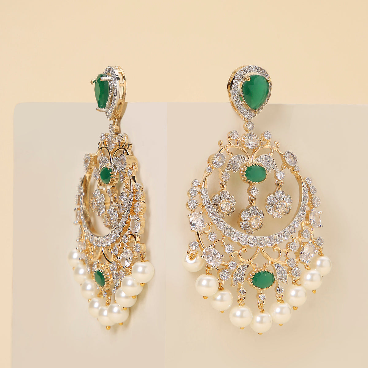 Sabyasachi Chandbalis - Opal Green