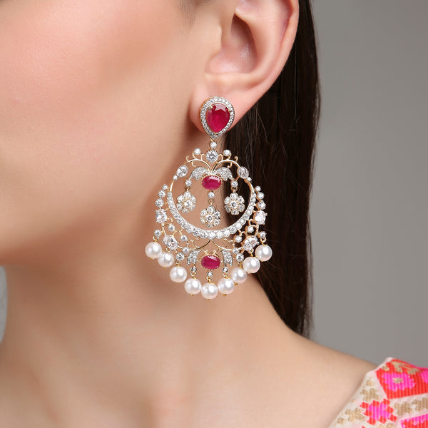 Sabyasachi Chandbalis - Rani Pink