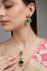 Aqua Beaded Set - Aqua Green