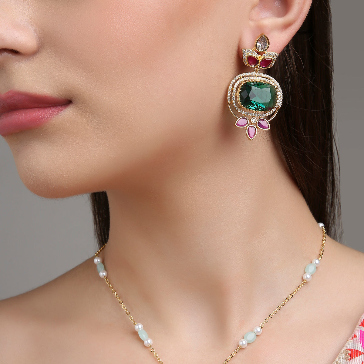 Aqua Beaded Set - Aqua Green