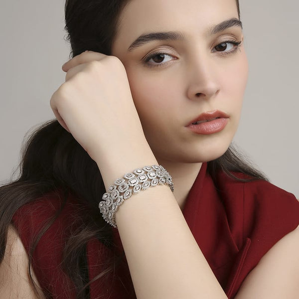 Radiant Marquise Halo Bracelet